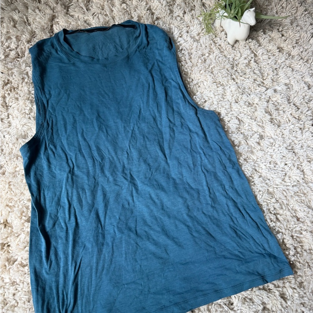 Teal Sleeveless Muscle Tee for Women